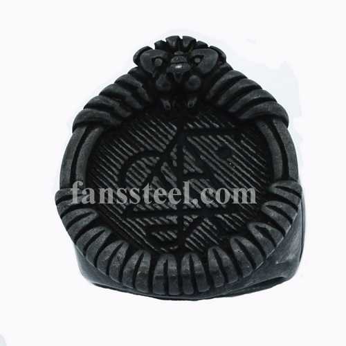 FSR14W39B lion head  Aries   zodiac sign ring